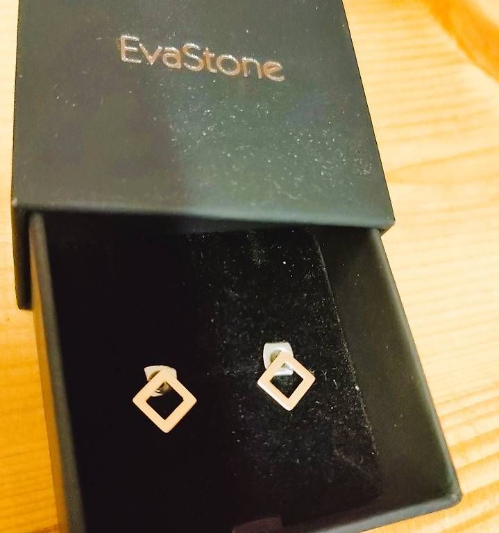 Ohrringe & -stecker: Ohrstecker "Boccia" Titan vergoldet. EVA STONE – Gebraucht aus Rheineck von han_c85z
