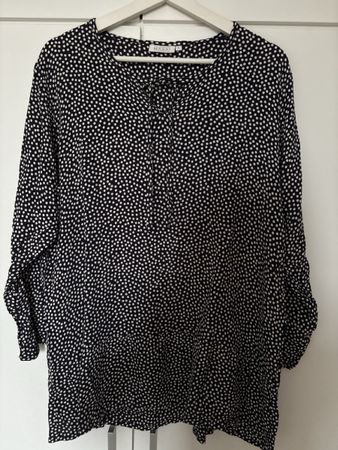 Masai Tunika blau/weiss gepunktet, Grösse L, Viskose