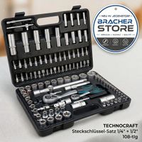 Technocraft Steckschlüssel Satz 1/4" + 1/2", 108-tlg