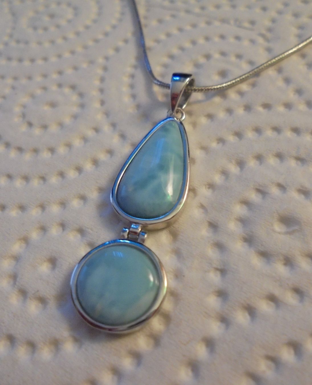 Anhänger: Echtschmuck: Silberanhänger mit Larimar – Neu (gemäss Beschreibung) aus Zuchwil von maumauchi 3