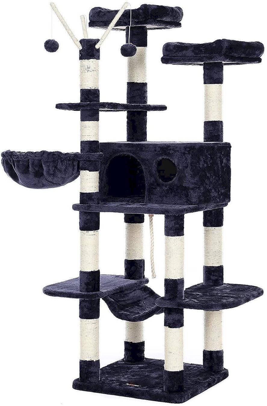 Arbres à chats: FEANDREA Kratzbaum XXL 164cm Rauchgrau – Neuf avec emballage d'origine à Bottighofen par zaap 1