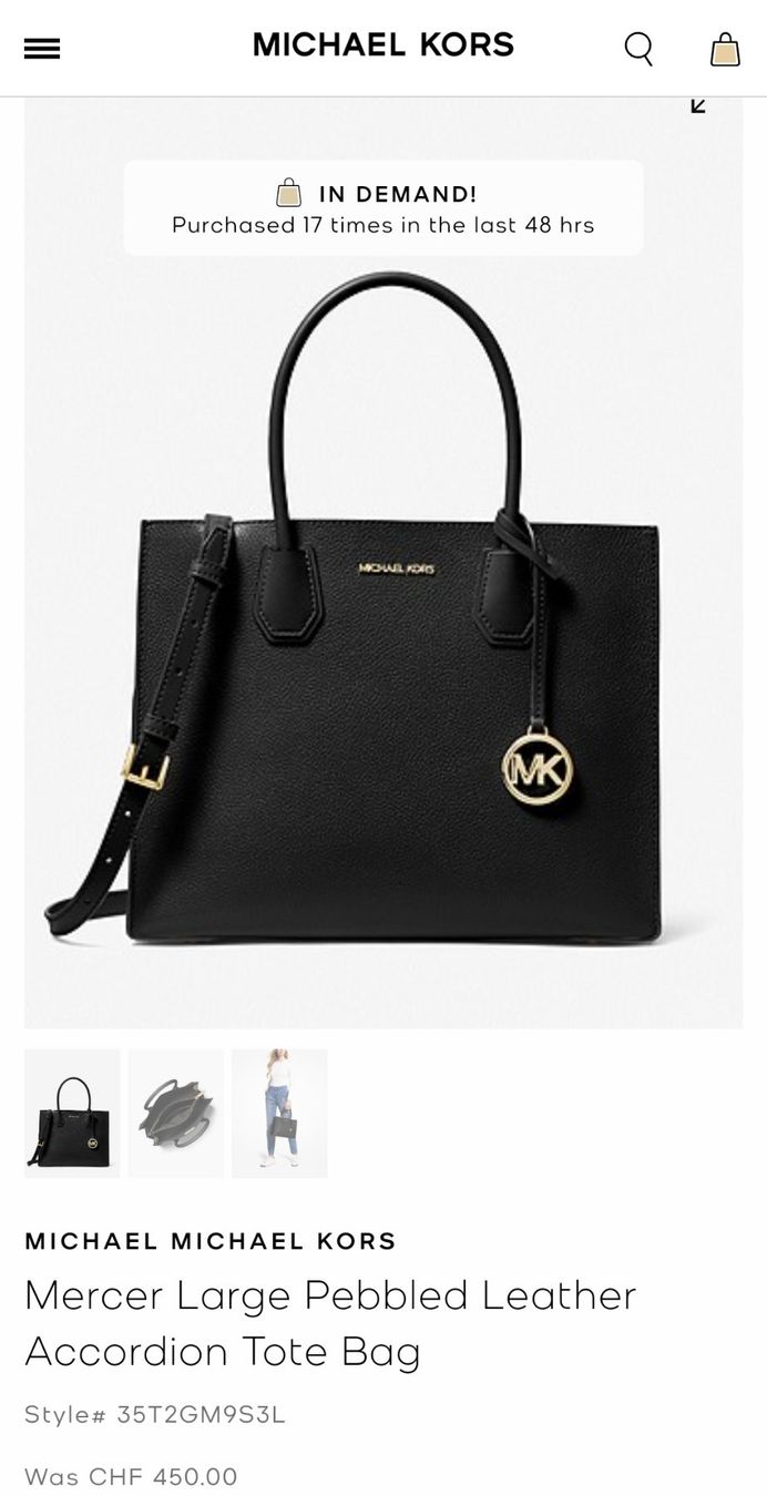 Michael Kors Borse da donna: Michael Kors Leder Mercer Tote Bag – Nuovo (secondo la descrizione) da Gockhausen venduto da mar_s6wn 9