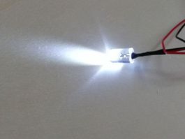 LED 5mm verkabelt, 12-18 V, kalt randlos
