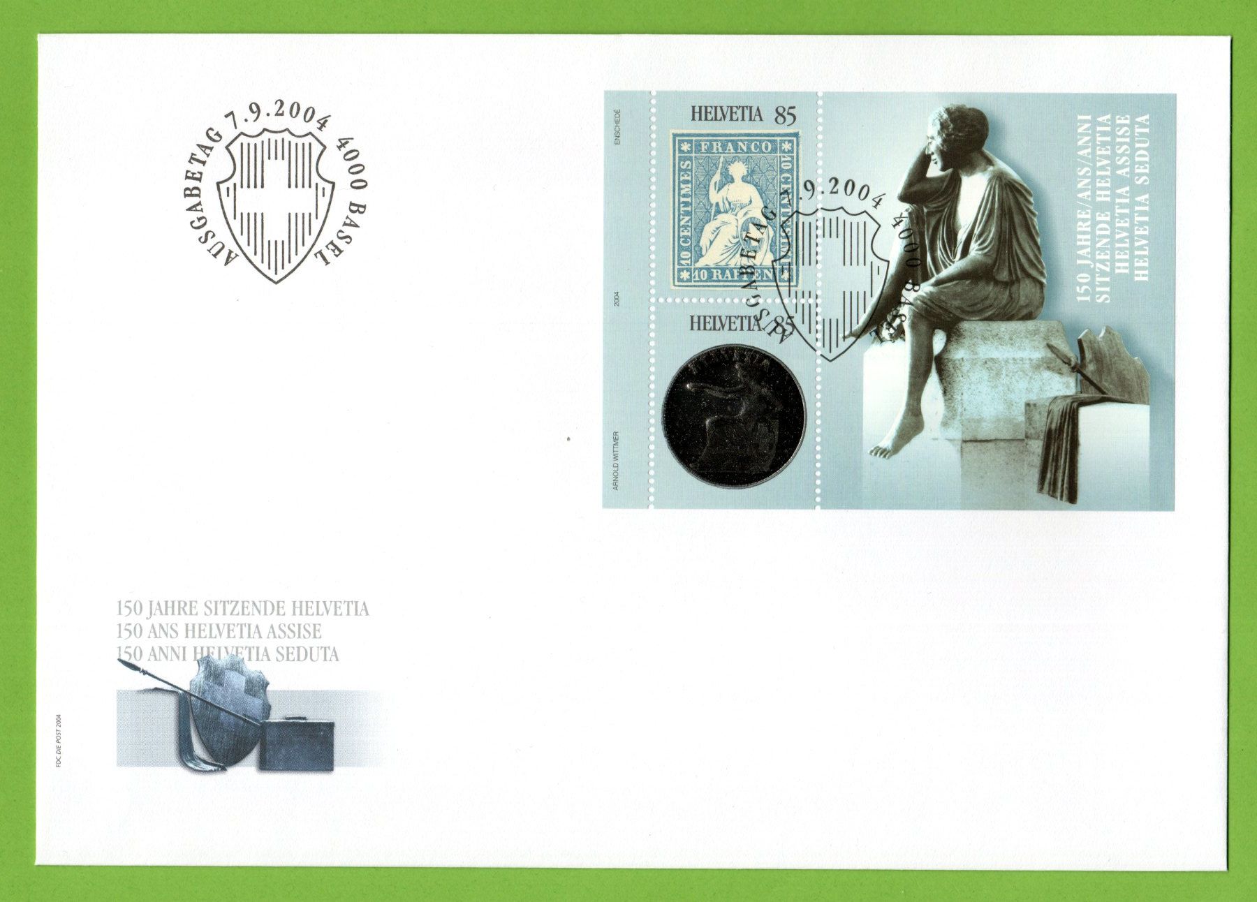 Tutti i francobolli: 2004 FDC 150 Jahre Strubel-Briefmarken blanco LP – Usato da Stein am Rhein venduto da Huehnerhund