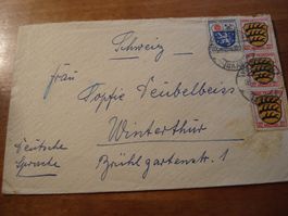 Brief 1946 Deutschland, Zone Francaise, frankiert, gelaufen