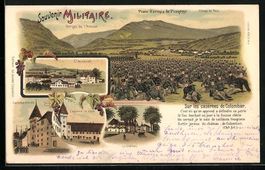 Litho Colombier /NE, Les Casernes de Col