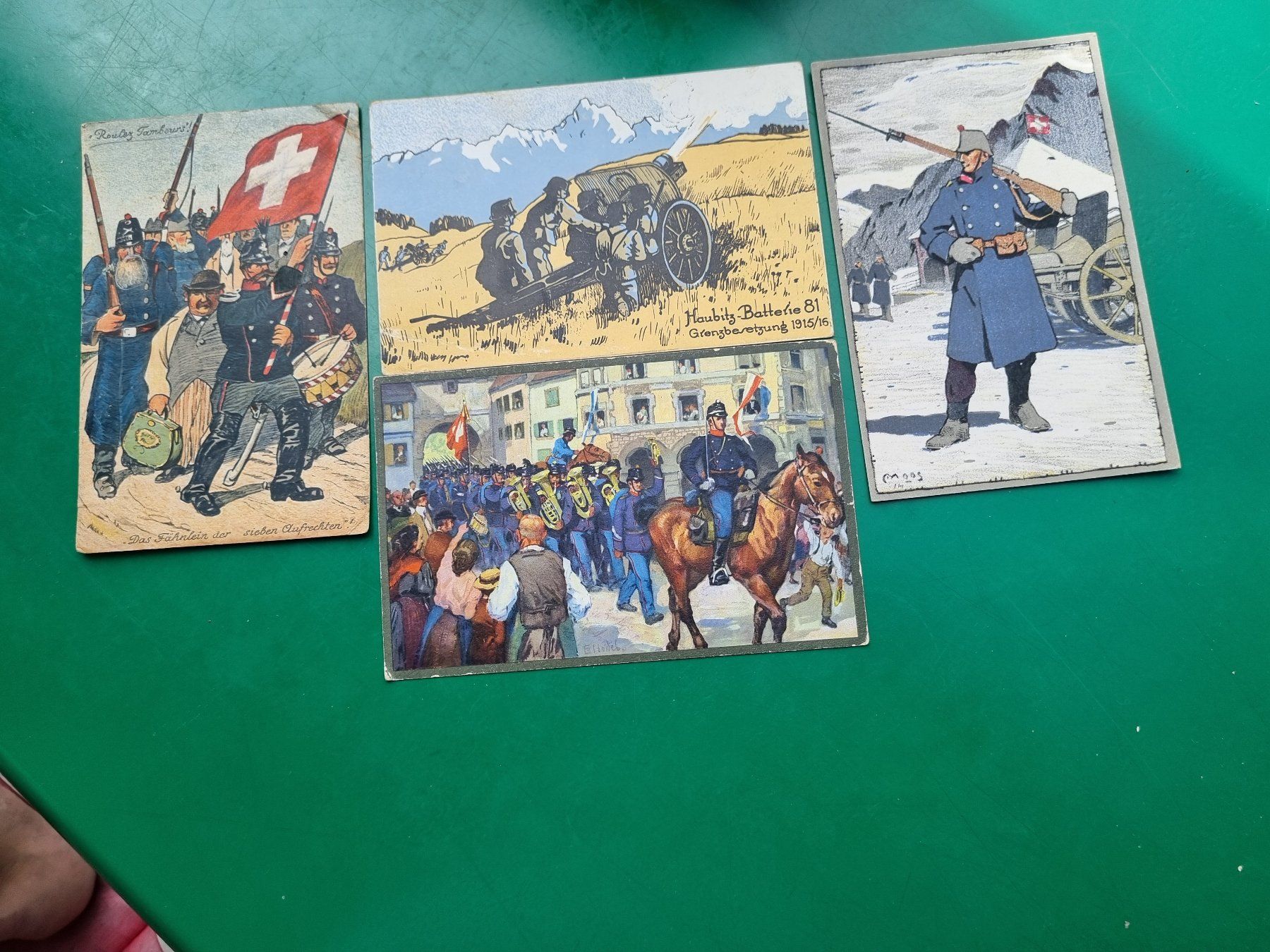 Cartoline postali: Militär Schweiz 4 Karten – Usato da Trachslau venduto da bastet06 2