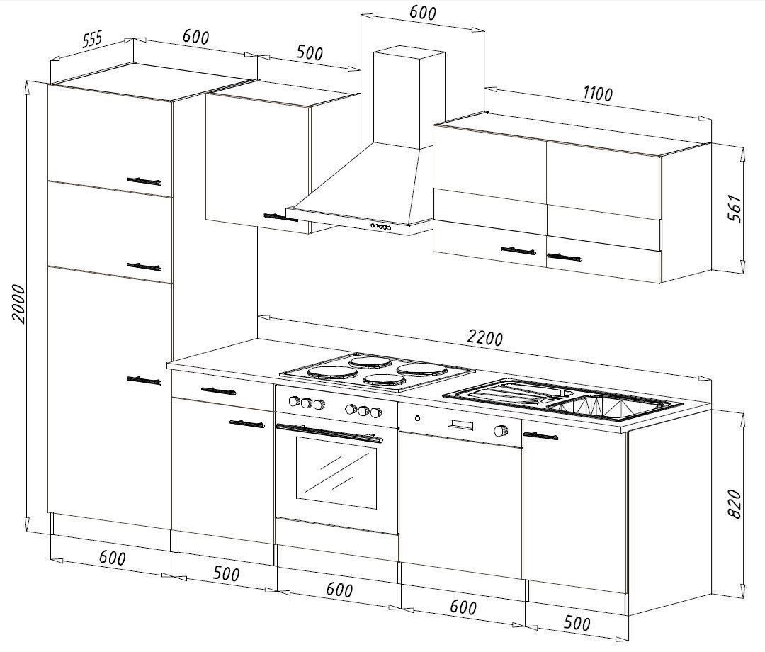 Cucine complete: 737 Küchenzeile Küchenblock 280cm E/SÄ/S – Nuovo e nell'imballaggio originale da Wallenwil venduto da toesstalvertrieb 8