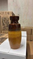 Vase Keramik braun-gelb Deutschland, neuwertig
