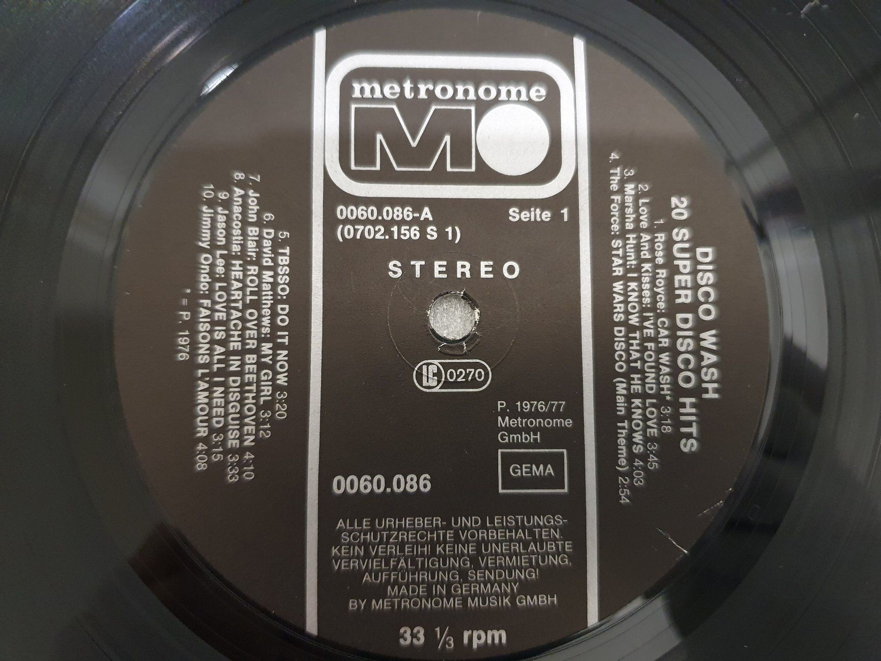 Dischi in vinile: Disco Wash / 20 Super Disco Hits – Usato da Uster venduto da Vinyl-Leidenschaft 5