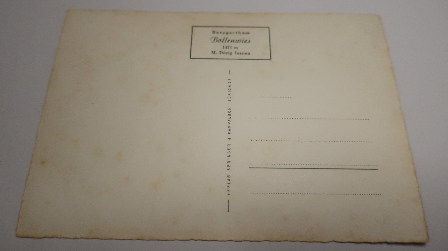 Cartoline postali: Berggasthaus Bollenwies – Usato da Cormoret venduto da Pascalll2001 2