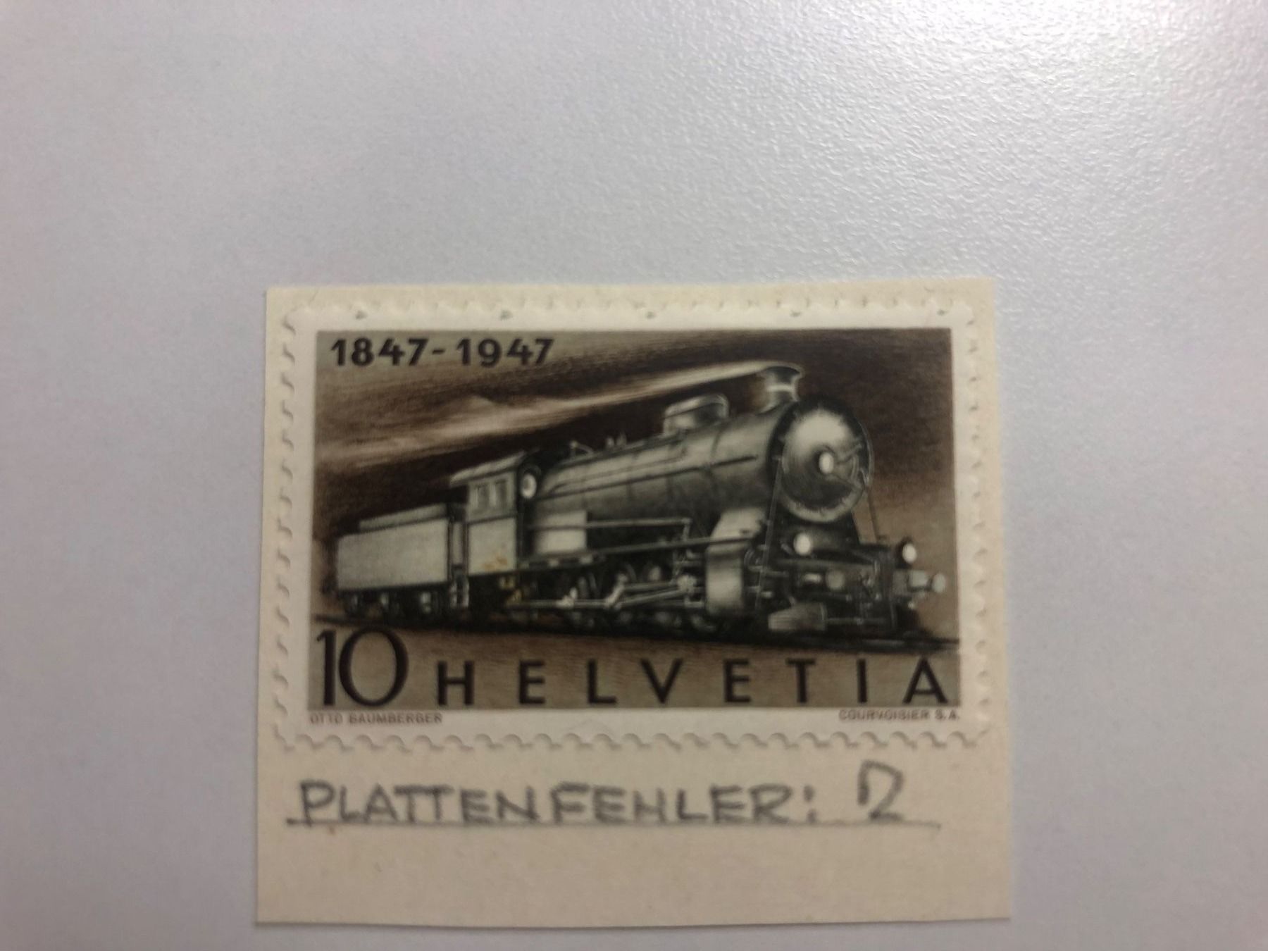 Alle Briefmarken: 100 Jahre Eisenbahn CH 1947 Retouchen – Gebraucht aus kriens von bst999 1