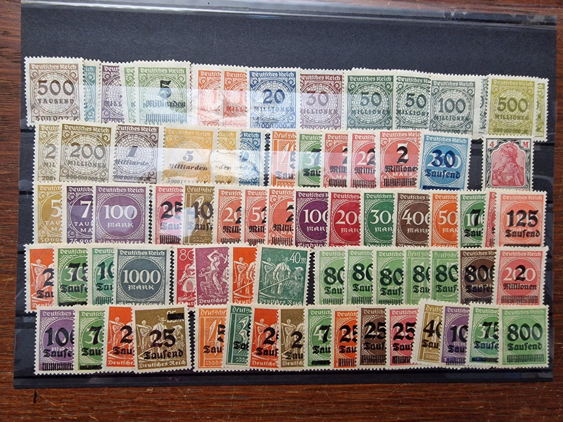 Tutti i francobolli: Deutsches Reich INFLATION  ungestempelt – Usato da Aesch LU venduto da briefmarken.uray
