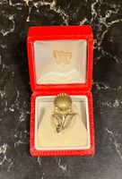 Cartier Paris Silber Vermeil Shell Blumen Brosche inkl OVP