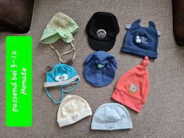 Mützen Set, 8 Stück, Gr. 3-12 Monate