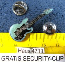 E-GITATTE FENDER SCHMUCK-PIN GLASIERT MIT SECURITY-CLIP