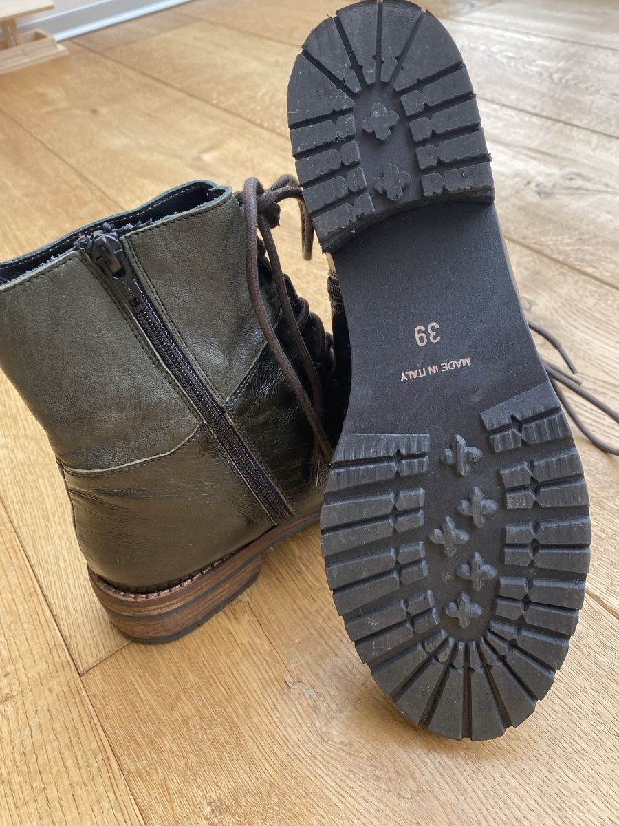 Damenschuhe: Leder Boots Tannengrün – Neu (gemäss Beschreibung) aus Ittigen von 132465 4