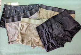 Boxershorts Jungs 5er Pack blau, grau, Rentiere Gr. 152/158
