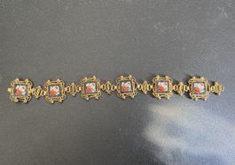 Hübsches Vintage Mosaik-Armband, filigrane Handarbeit