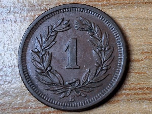 Toutes les monnaies: 1 Rappen 1895 – D'occasion à Münchenstein par purbach1 7