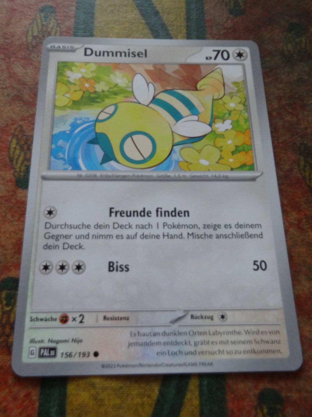 Pokémon Carte collezionabili: POKEMON  Dummisel   G  PAL DE  156/193   KP70   2023 – Usato da Romanel-sur-Lausanne venduto da Swift13
