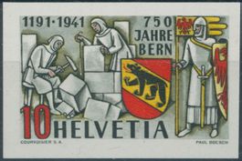 1941 - Bern - Abart - ungezähnt - postfrisch **