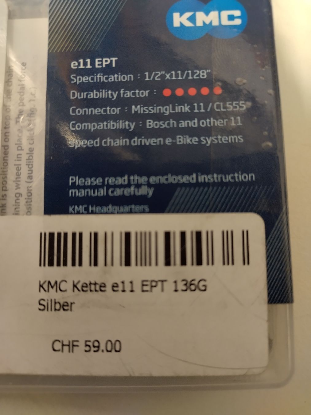 Colliers: KMC E-11 Fach Kette  – Neuf avec emballage d'origine à Hombrechtikon par TheRock 3
