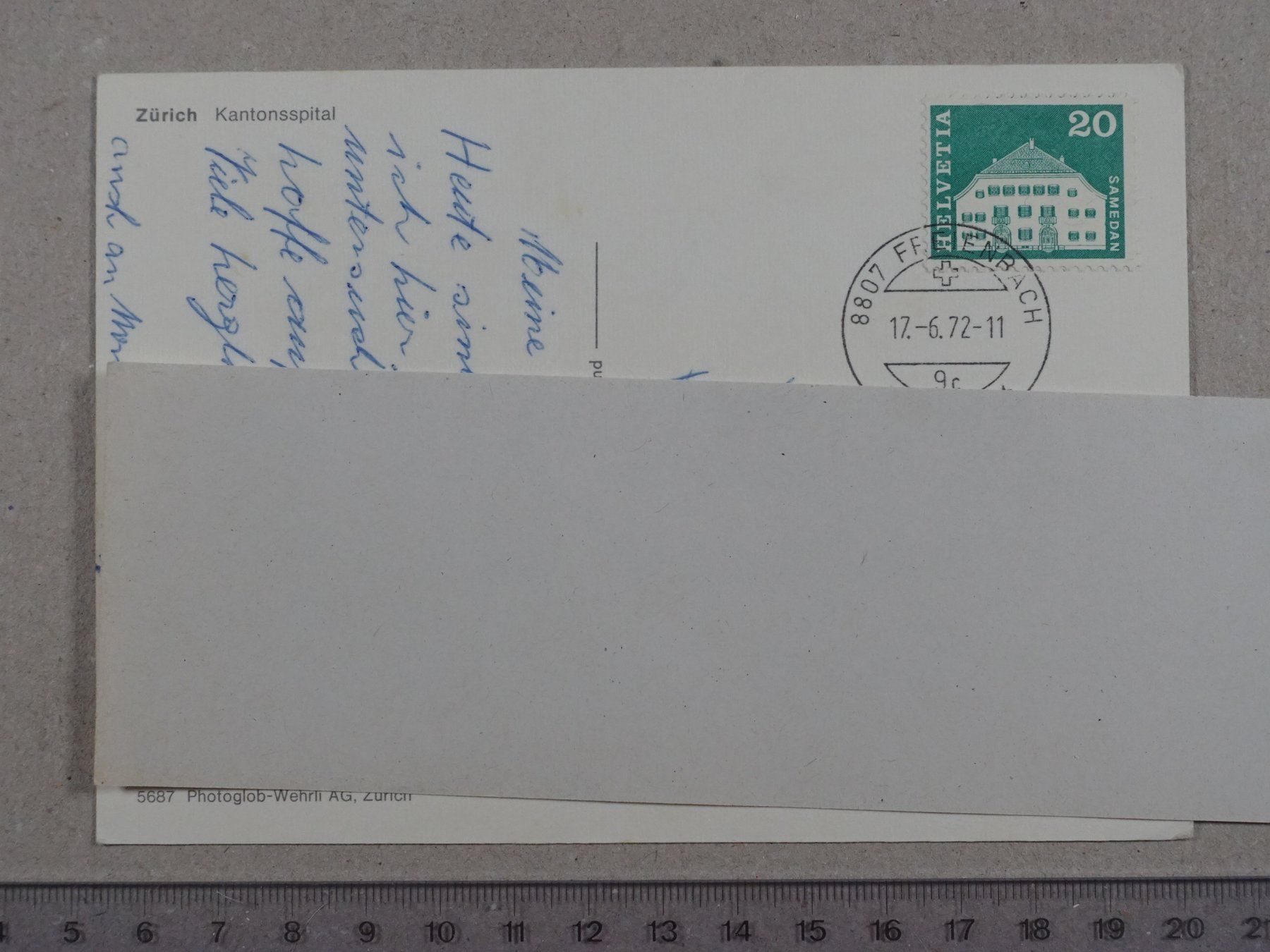 Ansichtskarten: Zürich, Kantonsspital, 1972 – Gebraucht aus Lenzburg von fh1 1