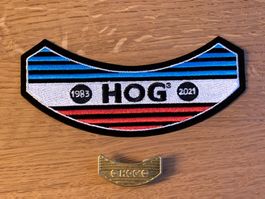 Harley Owners Group 2021 Patch und Pin, Top Zustand