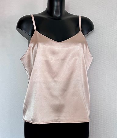 NEU 💜 Gr XL /44 Träger-Top Satin Champagner