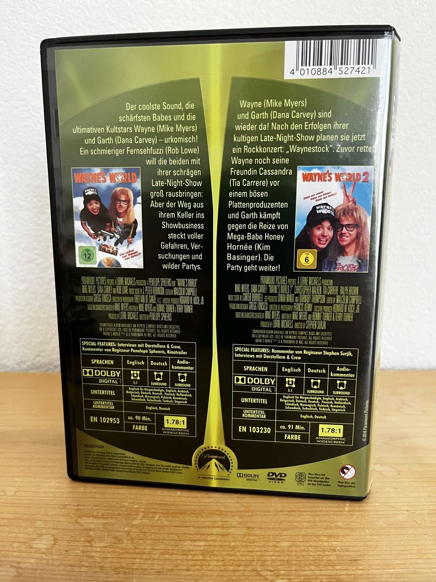 Tutti i DVDs: Wayne's World 1&2 Doppel DVD-Komödie – Nuovo (secondo la descrizione) da Bassersdorf venduto da McRob00 2
