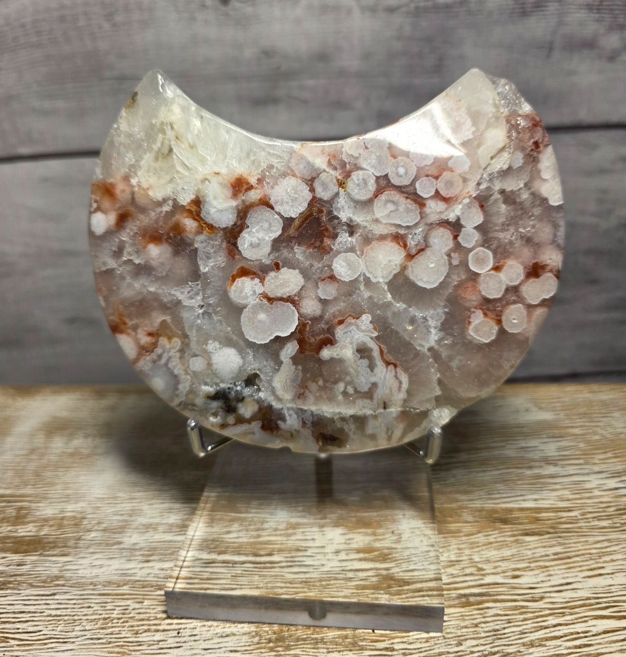 Minerali & Pietre curative: Blumenachat Mond 520g – Nuovo e nell'imballaggio originale da Matzingen venduto da Shay_Crystalz 1
