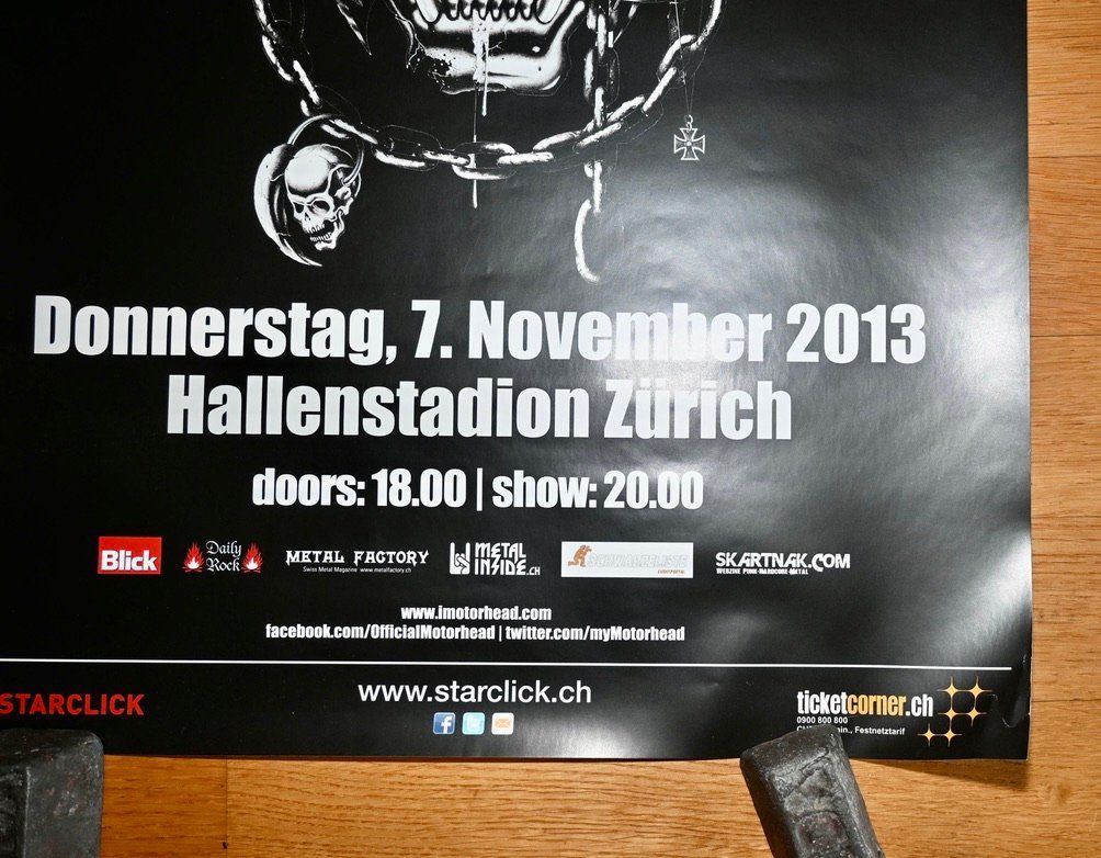 Schallplatten: Orginal Konzert MOTORHEAD Plakat 2013 Format 59 x 42cm – Gebraucht aus Pfaffhausen von mono_rec 6