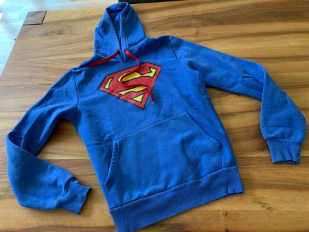 Kultpullover blauer Hoodie DC Comics SUPERMAN Grösse S