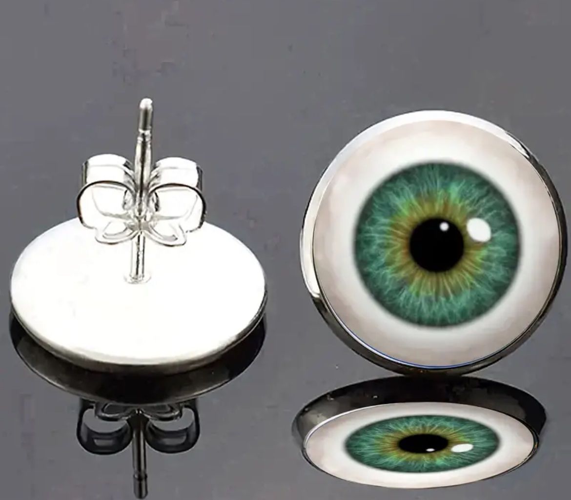 Orecchini pendenti & Orecchini a lobo: Coole grüne Augen Ohrstecker – Nuovo e nell'imballaggio originale da Gams venduto da Mariawicca 2