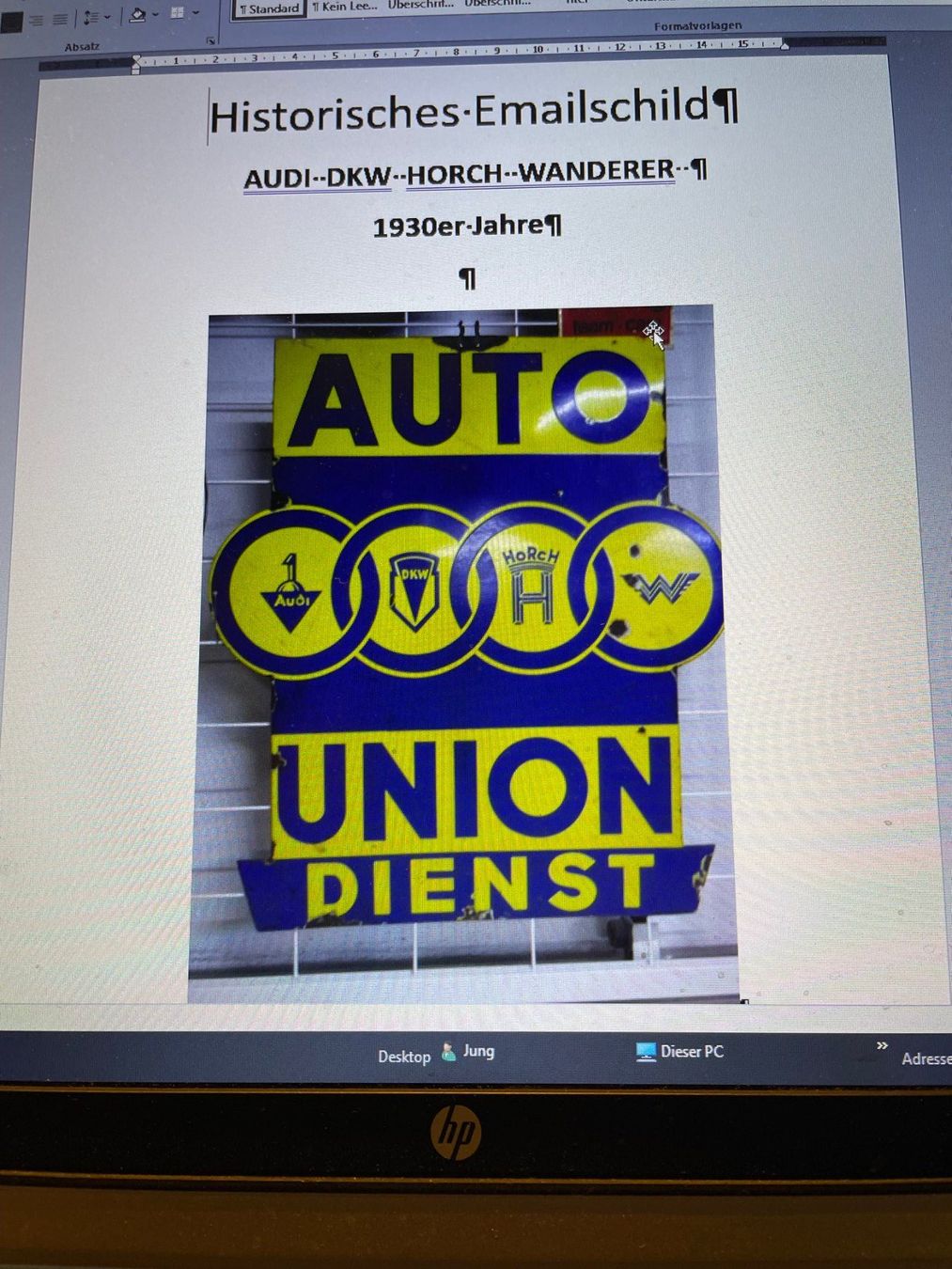 Insegne: HISTORISCHES  EMAILSCHILD – Usato da Rümlang venduto da toys4bigboys0