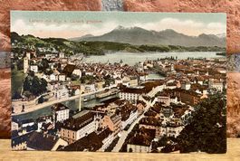 Luzern mit Rigi vom Gütsch gesehen