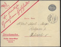 1906 Privat GS-Streifband illust. 2c. Schröter Zürich ab 1.-