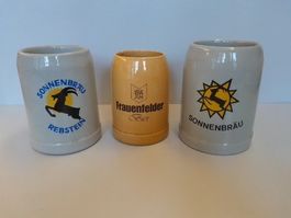 Bier Brauerei Sonnenbräu und Frauenfeld Humpen