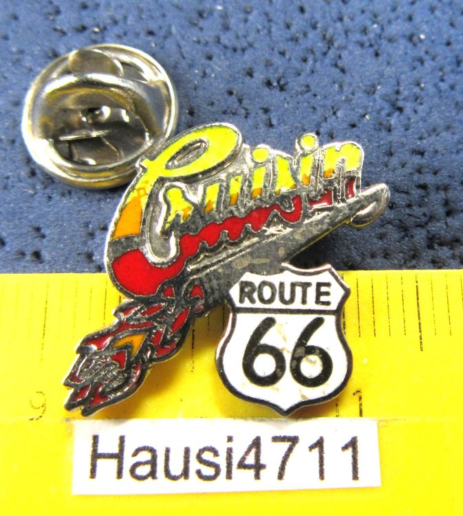 ROUTE 66 USA PIN CRUISIN SCHMUCK PIN KLEIN ENAMEL SILBRIG | Kaufen auf ...