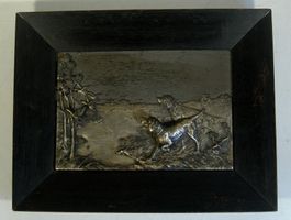 Hunde Metall Halbrelief