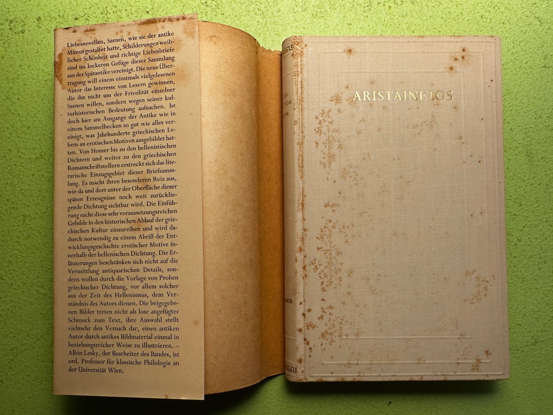 Bücher: Aristainetos: Erotische Briefe – Gebraucht aus Zürich von allp 1