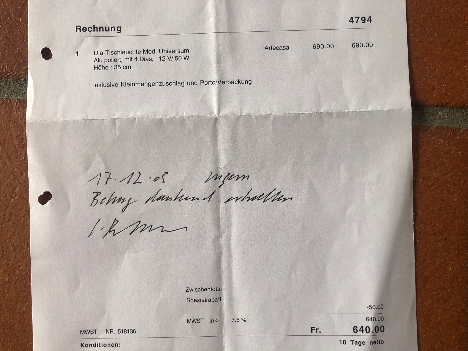 Lampen: Tischlampe "Universum" (Dia-Projektion) – Gebraucht aus Uster von Ko_73 3