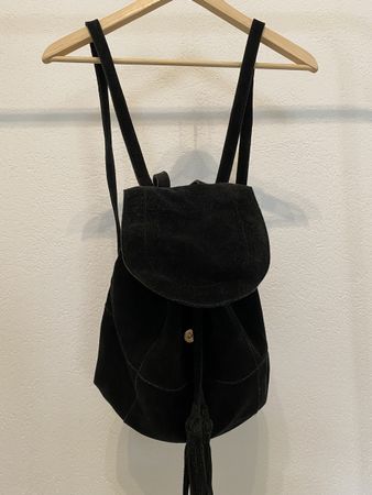 Wildleder Rucksack schwarz