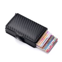Kreditkartenetui 14 Karten carbon schwarz