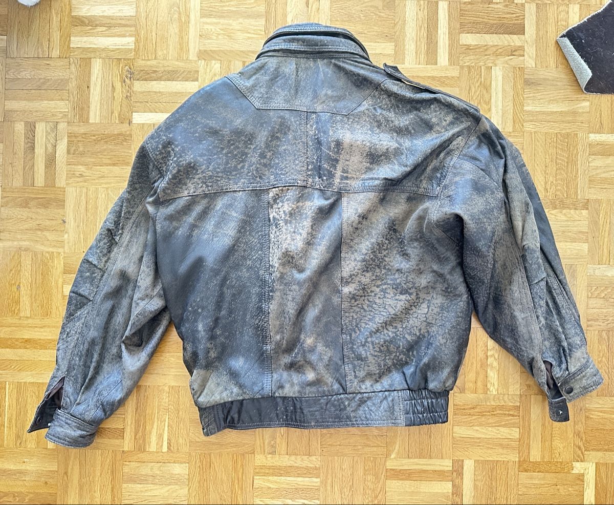 Giacche: Braune Vintage-Lederjacke Gr. 46 – Usato da Zürich venduto da Carlizzl 2