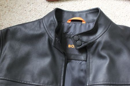 Tolle Lederjacke Hugo Boss Orange neu, feines Ziegenleder