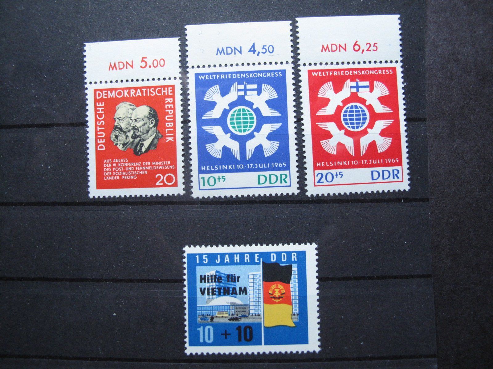Tutti i francobolli: DDR 1965  Postwesen / Vietnamhilfe ** – Usato da Wil SG venduto da fva01