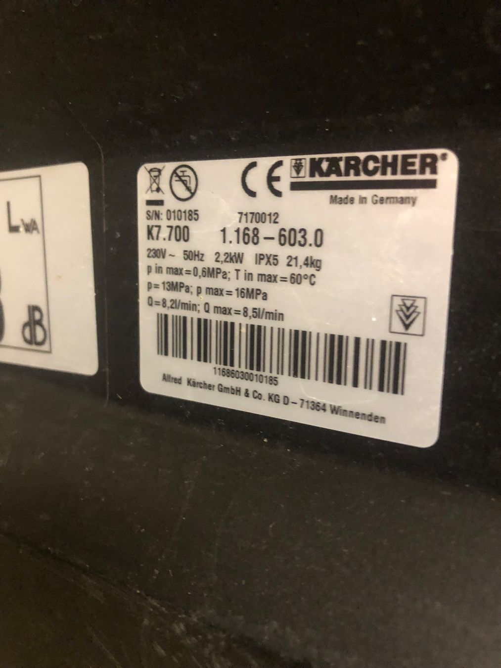 Kärcher Idropulitrici ad alta pressione: Verkaufe Hichdruck kärcher K7:700 – Usato da Adlikon b.Regensdf venduto da MS1950 4