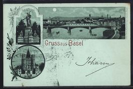 Mondschein-Lithographie Basel, St. Jacob